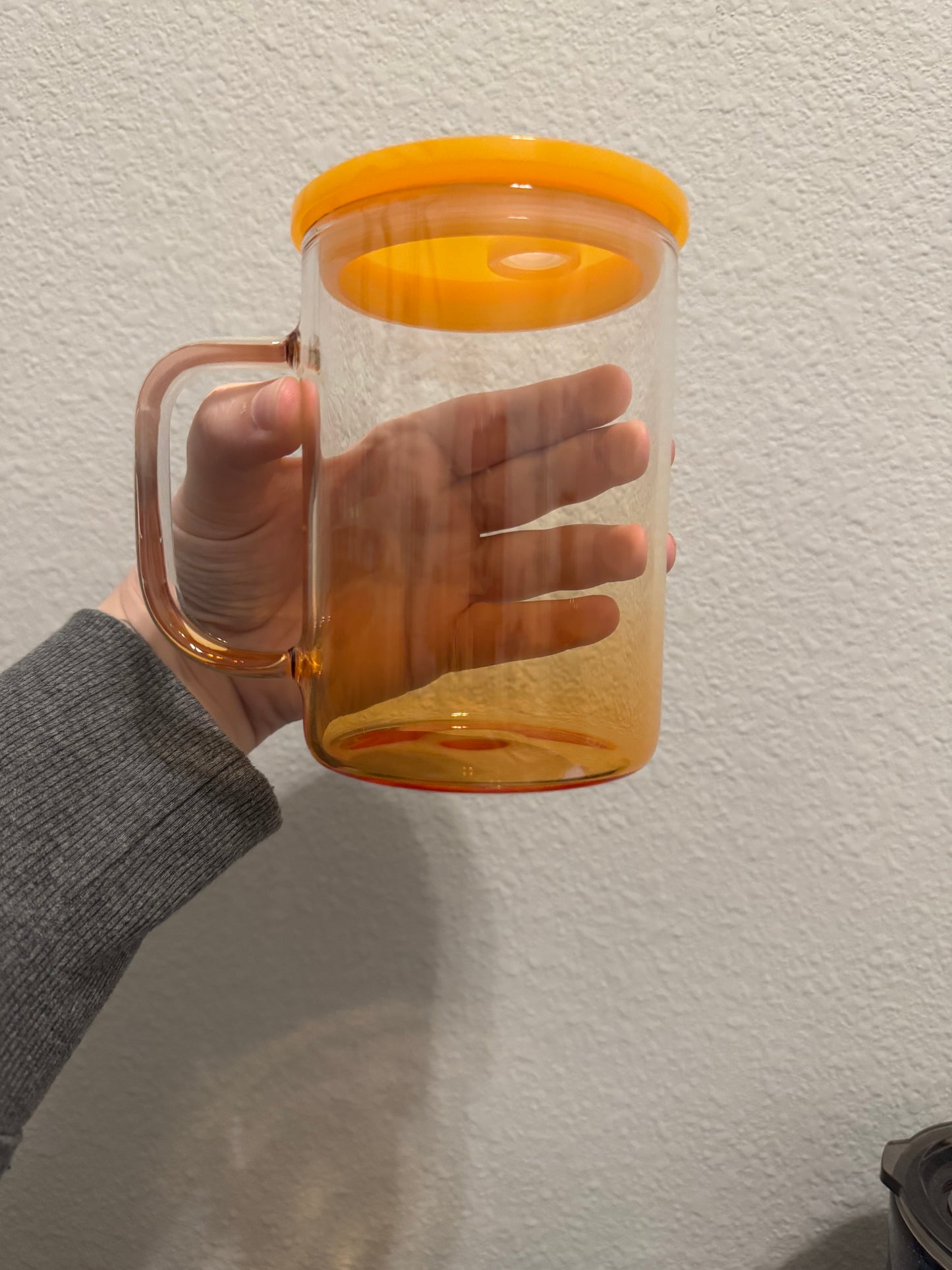 16 oz Glass Jelly Mug (Yellow)